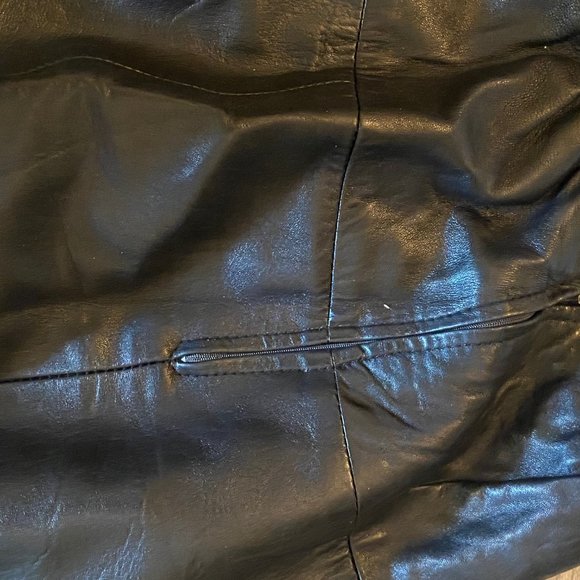 EUC Vintage Authentic Leather Jez Montreal Skirt - Picture 4 of 4